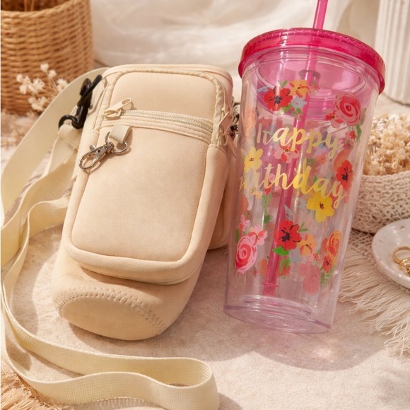 The Pioneer Woman Handbags - Pioneer Woman Floral Tumbler with Neoprene Crossbody Holder